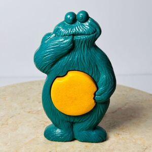 VTG 1979 Gabriel CBS Cookie‎ Monster Rattle & Squeak Toy Sesame Street Muppets